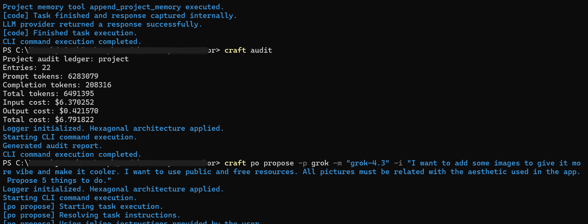 Example showcase of the ai-crafting-table multi-agent AI framework in action